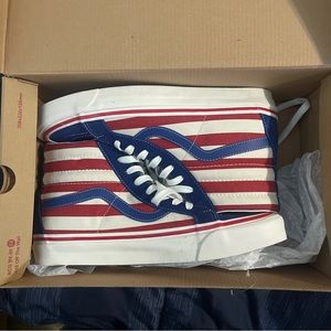 Vans USA Red White & Blue Old Skool High Top Sneakers Mens